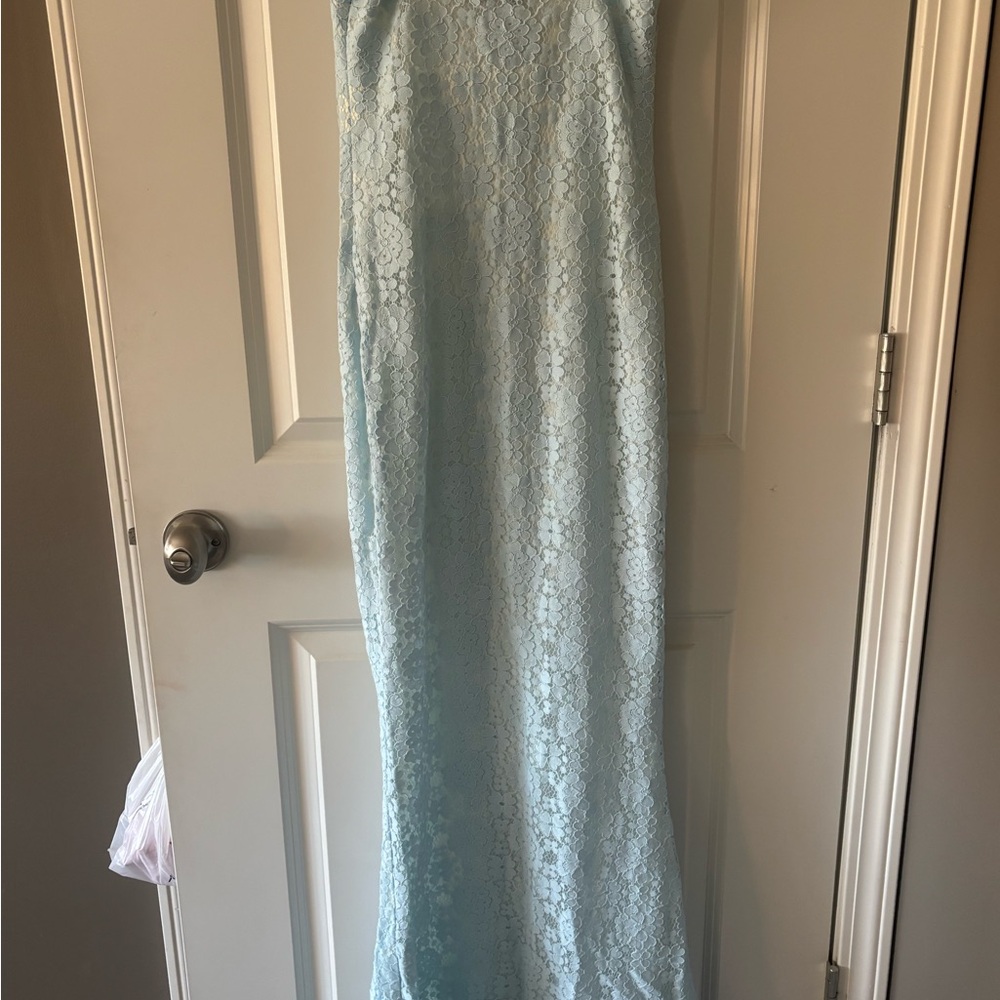 Peppermayo Sky Blue Lace Top